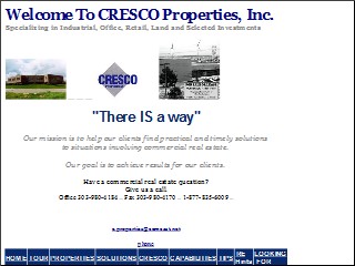 Web site www.crescoproperties.com, Cresco Properties Inc